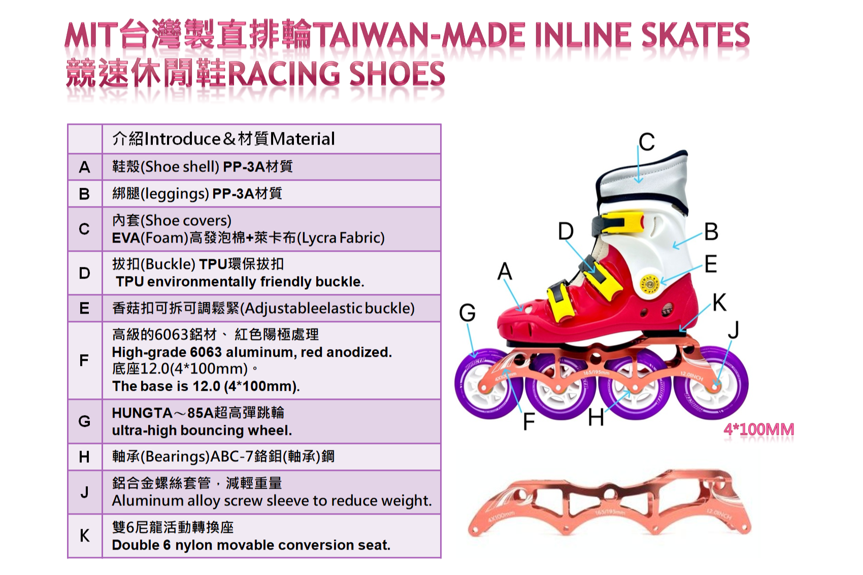 HUNGTA durable hard shell, breathable inner lining, aluminum alloy frame