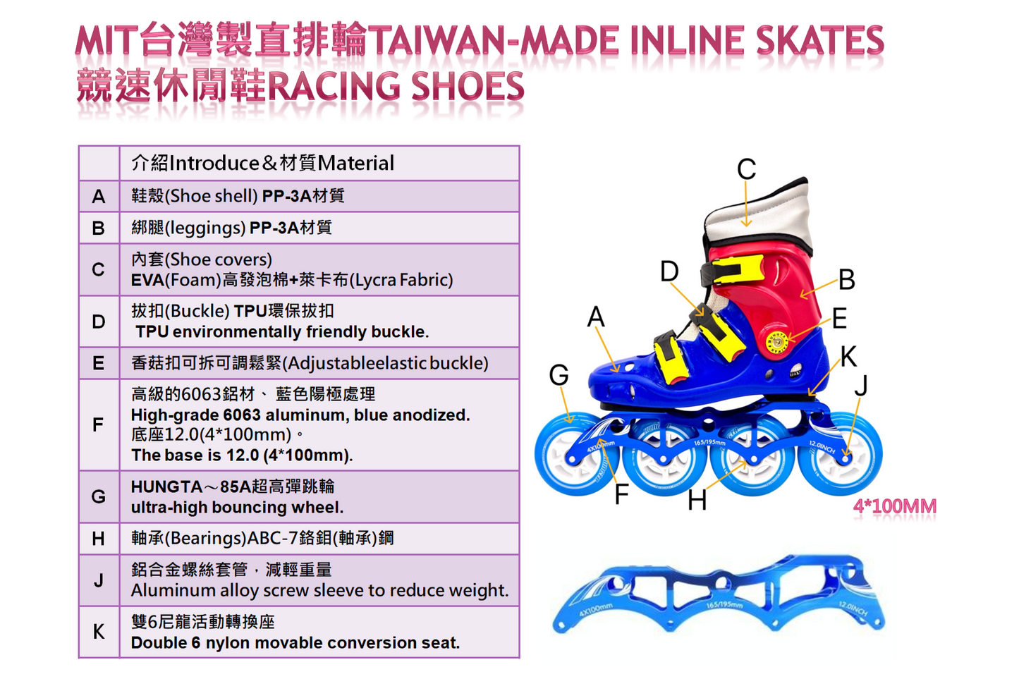 HUNGTA durable hard shell, breathable inner lining, aluminum alloy frame