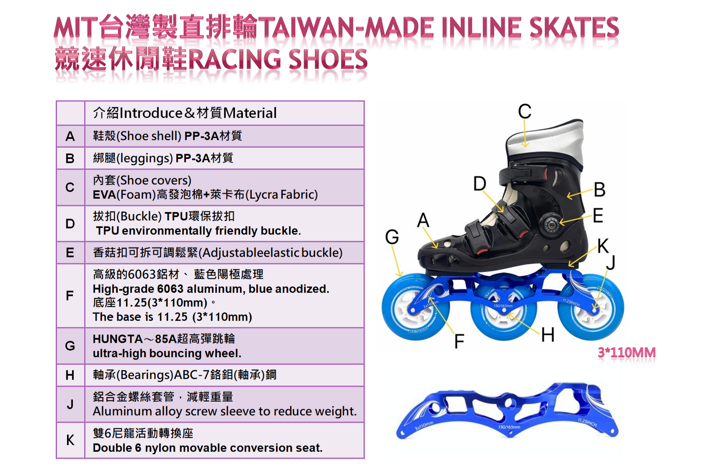 HUNGTA durable hard shell, breathable inner lining, aluminum alloy frame